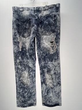 Winchester American Legend straight legged distressed jeans 38x32 Acid Washed